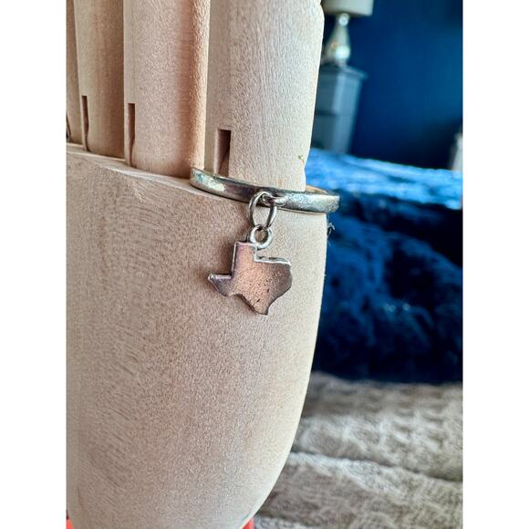 🤠 Retired James Avery Texas Dangle Ring – Sterling Silver – Size 5 – 925 - Picture 1 of 5
